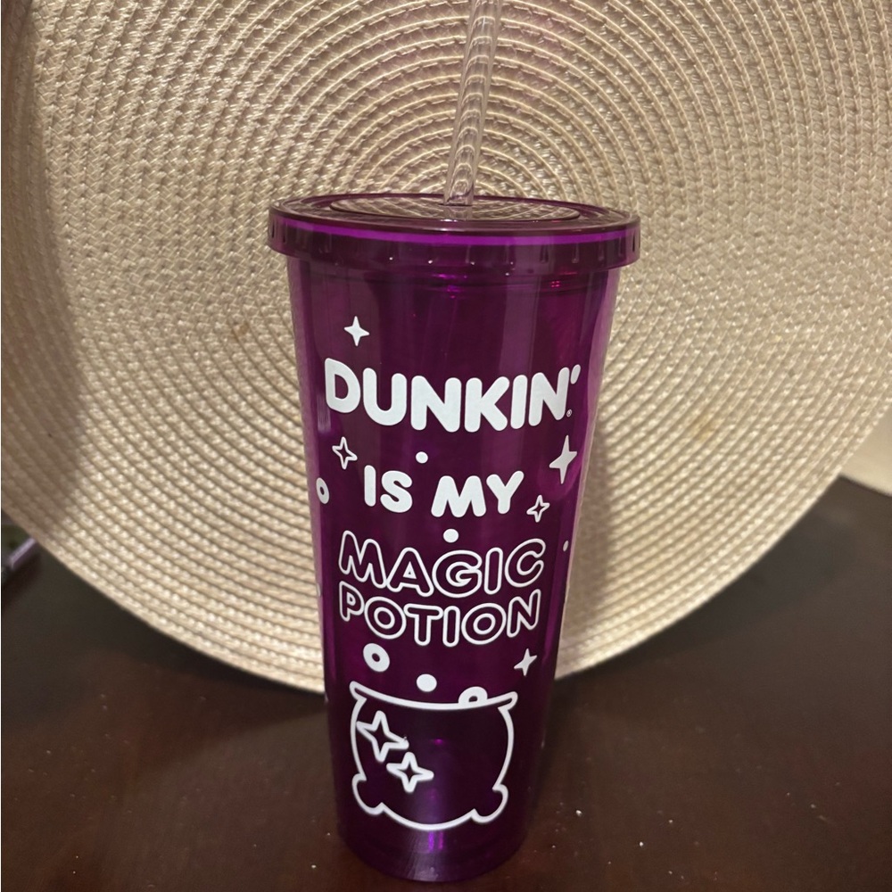 Dunkin' Purple Tumbler Cup 2024 magic potion  - Glows in Dark!